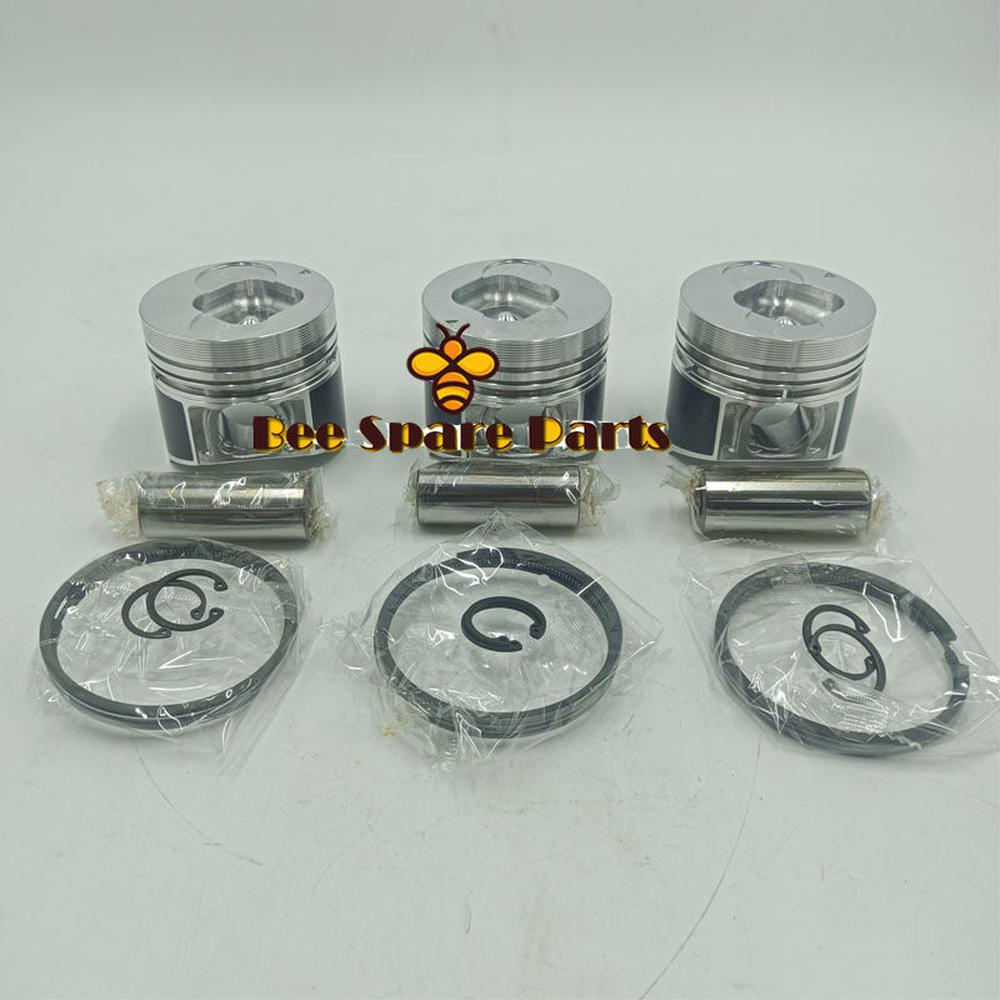 New 3 Sets STD Piston Kit With Ring 8-97176-891-0 Fit For Isuzu 3KC2 Engine 74MM-Replacement Aftermarket Parts