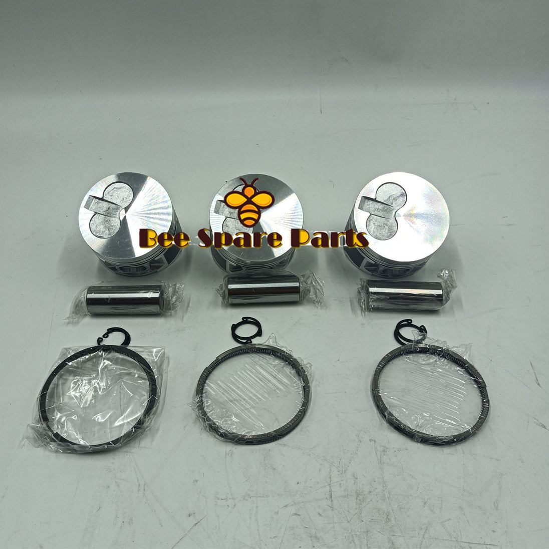 New 3 Sets STD Piston Kit With Ring 119717-22080 Fit For Yanmar 3TNV76 Engine 76MM