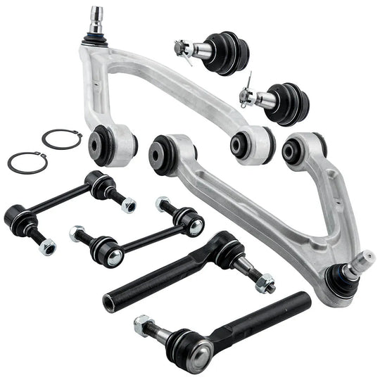 8pc Front Control Arm Ball Joint Sway Bar Link Tie Rod Steering Suspension Kit For Hummer H3 15082974 2006 2007 2008 2009 2010-BeeSpareParts