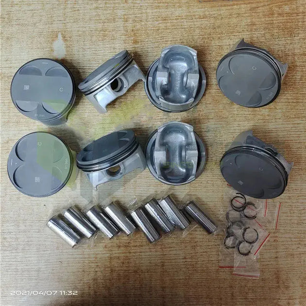 8PCS 11257519916 Car 8PCS Pistons and Rings Assembly Set For BMW 545i 645Ci N62B44 745Li N62B44A X5 4.4i 4.4L 47907640-BeeSpareParts