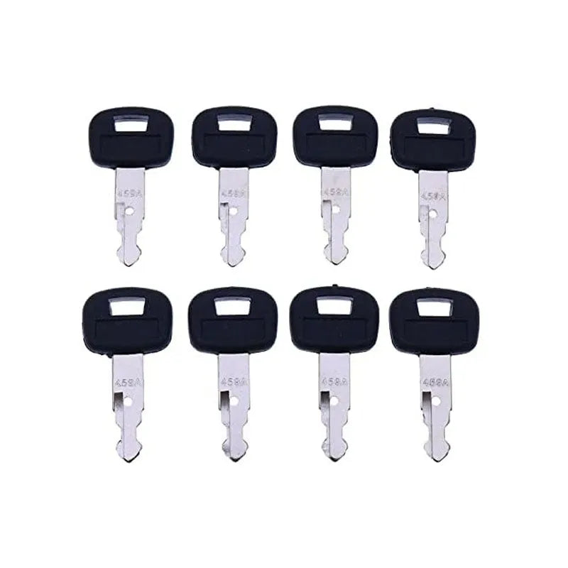 8PCS Excavator Key KX121-3ST KX91-3S U35-S2 for RC411-53933 RC461-53930 Ignition Starter Key 459A-Replacement Aftermarket Parts