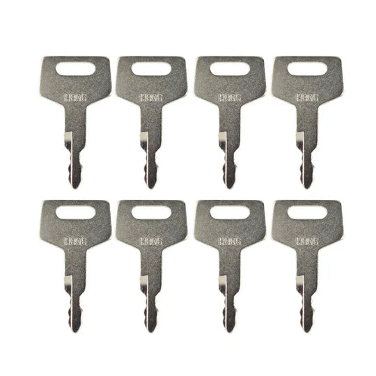 8pcs Heavy Equipment Key 17001-00019 H806 Fit Takeuchi Excavator-Replacement Aftermarket Parts