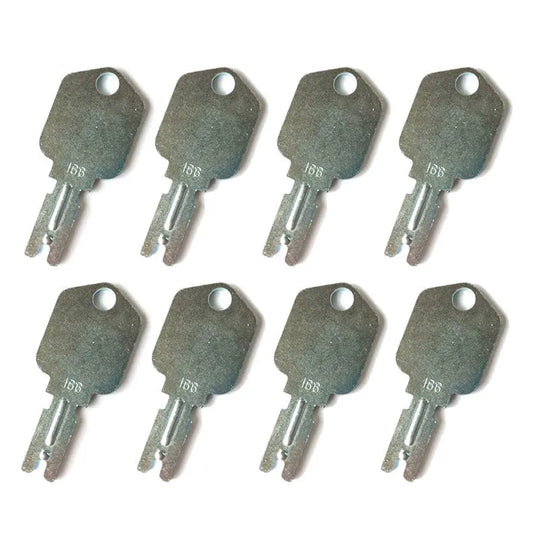 8PCS Heavy Equipment Key 6T-2663 166 Fit For Clark Yale Hyster Komatsu Forklift-BeeSpareParts