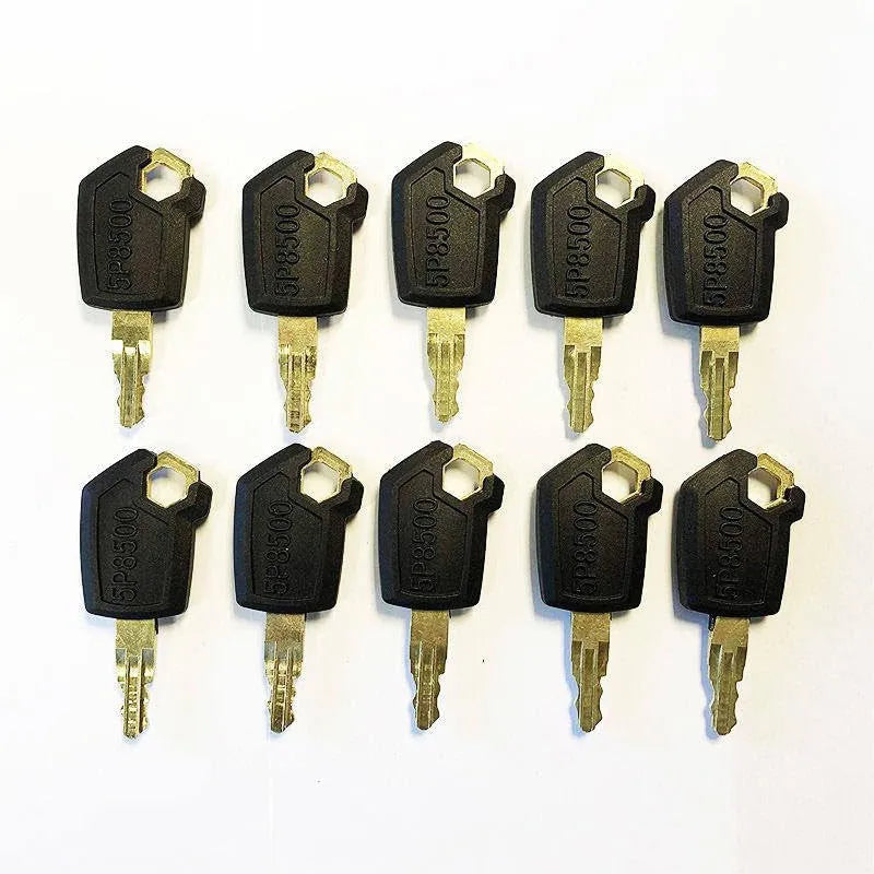 8pcs Ignition Key 5p8500 9G7641 Fit For Caterpillar equipment Backhoes Skidsteers Loaders-Replacement Aftermarket Parts
