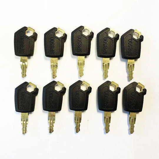 8pcs Ignition Key 5p8500 9G7641 Fit For Caterpillar equipment Backhoes Skidsteers Loaders-Replacement Aftermarket Parts