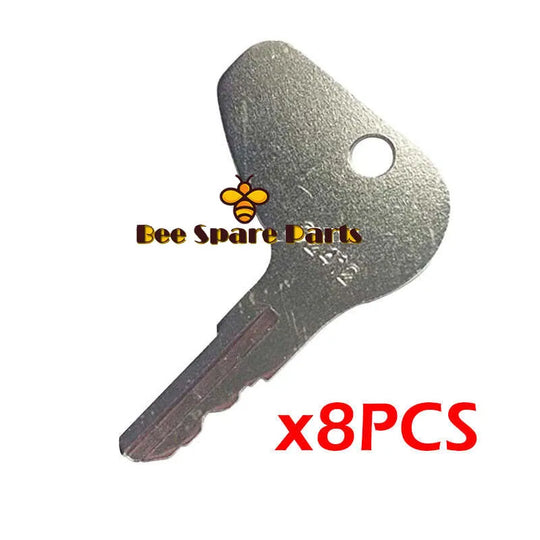8pcs Ignition Key H32412 for Kubota Tractor M4700 M4800 M5000 MX5400-Replacement Aftermarket Parts