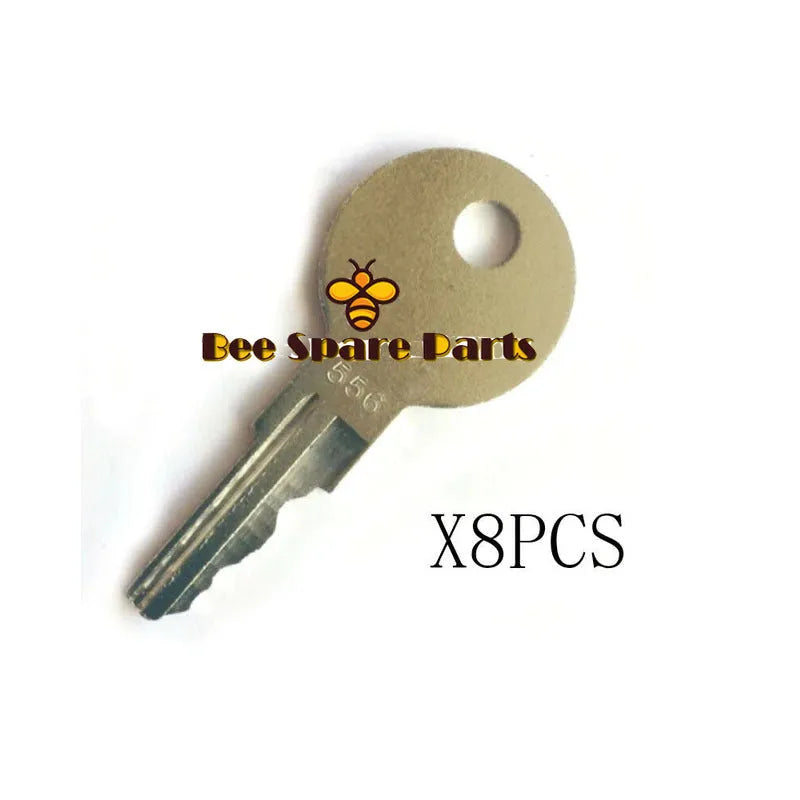 8pcs Ignition Key PK556 642628 Fit For Ford New Holland Skid Steer-BeeSpareParts