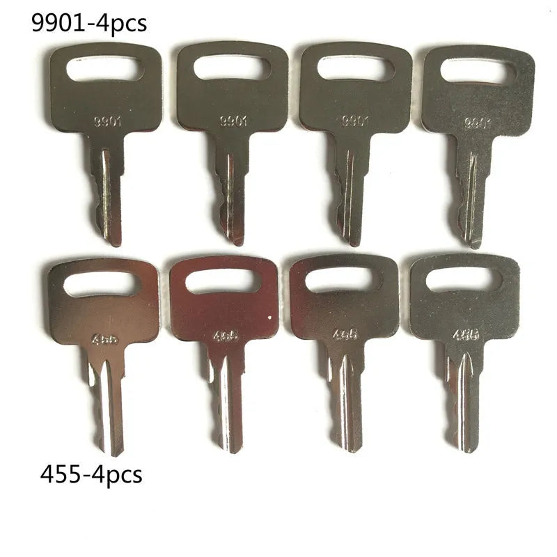 8pcs Mixed Manlift and Scissors Lift Ignition Key 455 & 9901 Fit for JLG Genie-BeeSpareParts