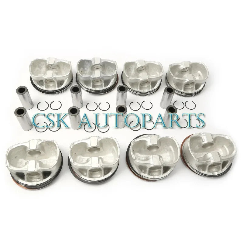 8Pcs Piston Rings Kit +Con Rods for Mercedes-Benz M278 CLS500 W166 W212 4.6T V8-BeeSpareParts