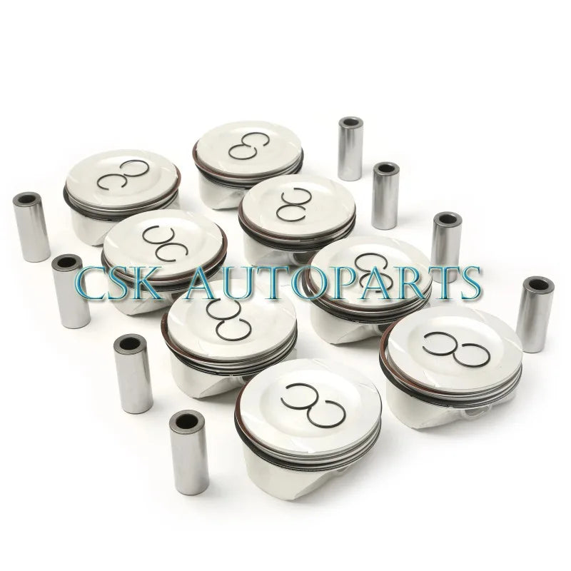 8Pcs Piston Rings Kit +Con Rods for Mercedes-Benz M278 CLS500 W166 W212 4.6T V8-BeeSpareParts