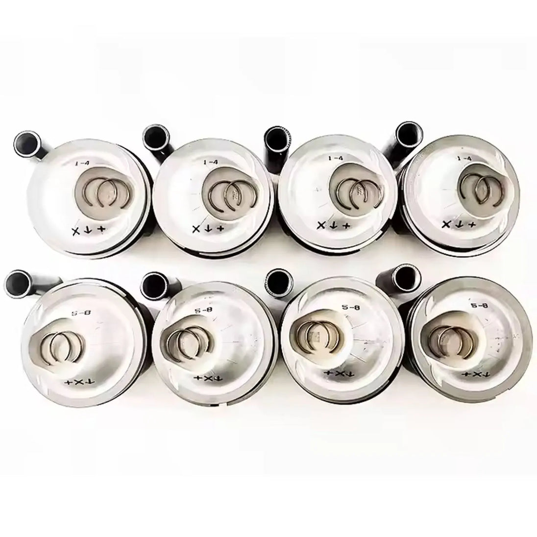 8x Pistons & Rings Set 94810304667 for Porsche Cayenne Panamera Turbo 4.8T 4806CC Engine 955 957 970-BeeSpareParts