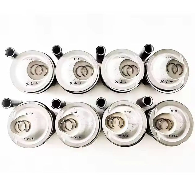 8x Pistons & Rings Set 94810304667 for Porsche Cayenne Panamera Turbo 4.8T 4806CC Engine 955 957 970-BeeSpareParts