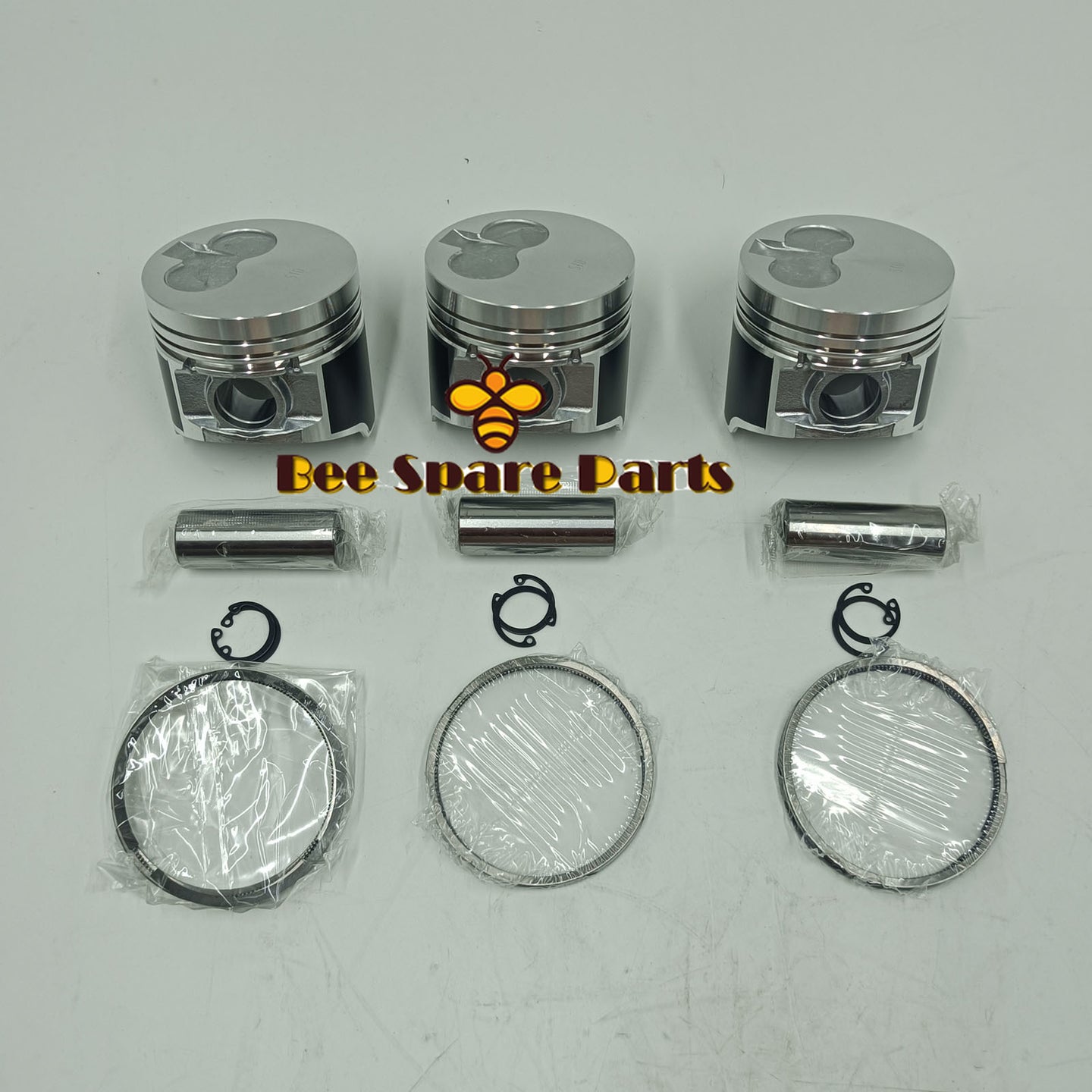 New 3 Sets STD Piston Kit With Ring 119717-22080 Fit For Yanmar 3TNV76 Engine 76MM