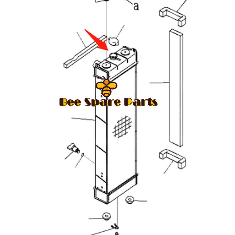 Water Tank Radiator 20Y-03-46110 for Komatsu Excavator PC200-8M0