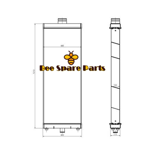 4655044 Aluminum Radiator For Hitachi ZAX850-3 ZAX870-3