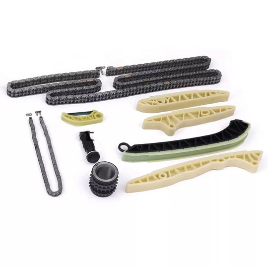 9pcs Timing Chain Guides Tensioner Kit for Mercedes-Benz W204 W164 3.5L 4.6L 5.5L Naturally Aspirated-BeeSpareParts