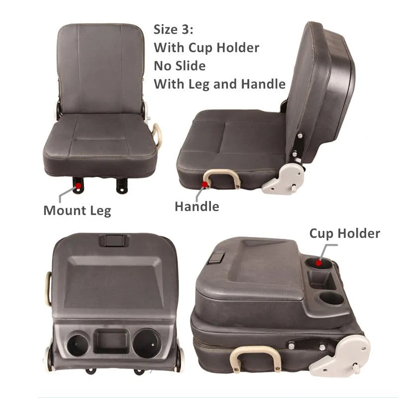 Add a Middle Big Seat With Cup Holder Beside Truck Driver Seat For Truck and RV-BeeSpareParts