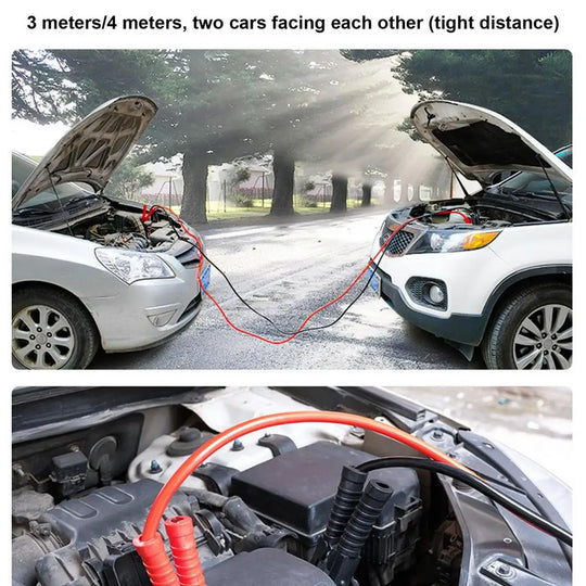 Auto Battery Heavy Duty Jumper Cables 4M 2000A Booster Cables For Cars Truck SUV Positive And Negative Firewire Jump Start Cable-BeeSpareParts