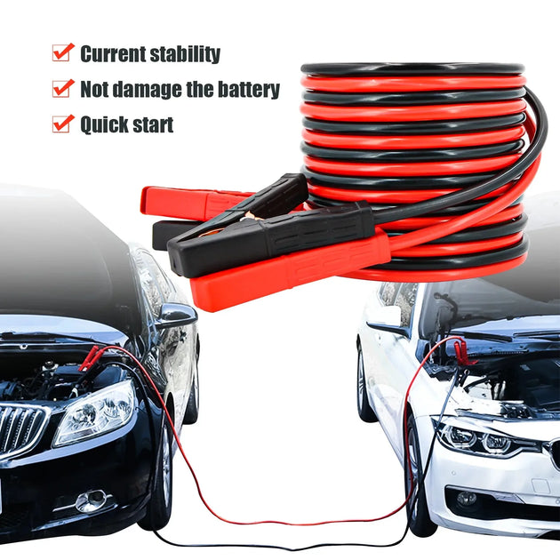 Auto Battery Heavy Duty Jumper Cables 4M 2000A Booster Cables For Cars Truck SUV Positive And Negative Firewire Jump Start Cable-BeeSpareParts