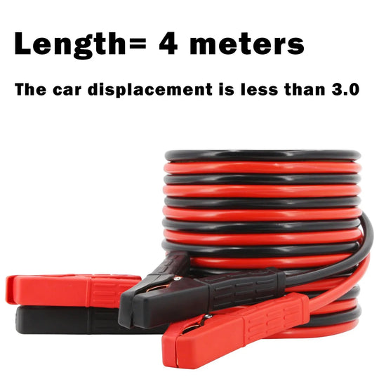 Auto Battery Heavy Duty Jumper Cables 4M 2000A Booster Cables For Cars Truck SUV Positive And Negative Firewire Jump Start Cable-BeeSpareParts