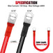 Battery Inverter Cable Set with Terminals 12V 2AWG Car Battery Connection Line Cable Stranded Copper Cord red black wire-BeeSpareParts