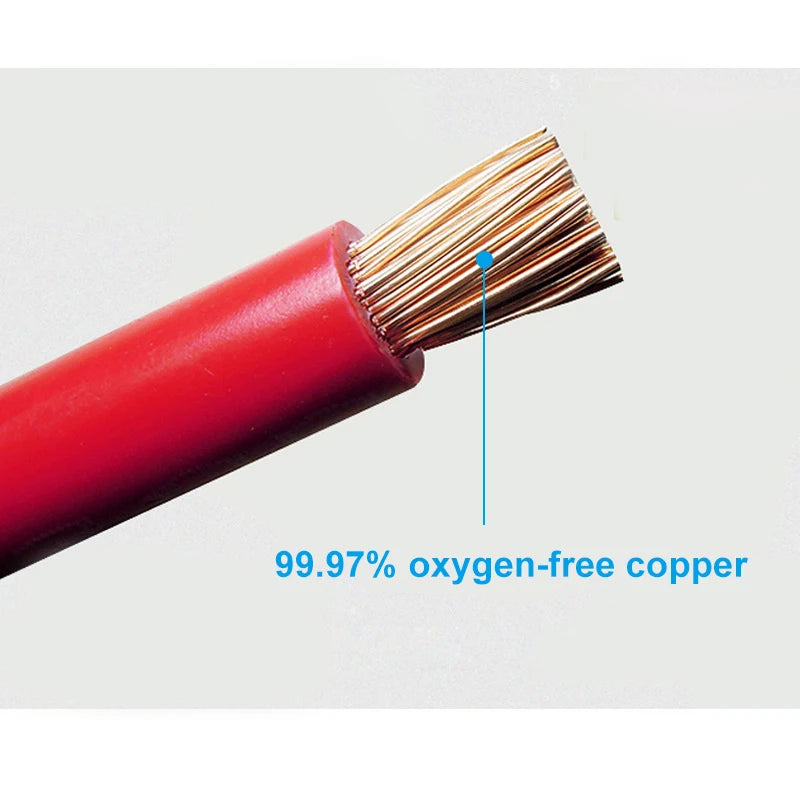 Battery Inverter Cable Set with Terminals 8/6AWG Stranded Copper Cord Solar Power Connection Wire with Lug-BeeSpareParts