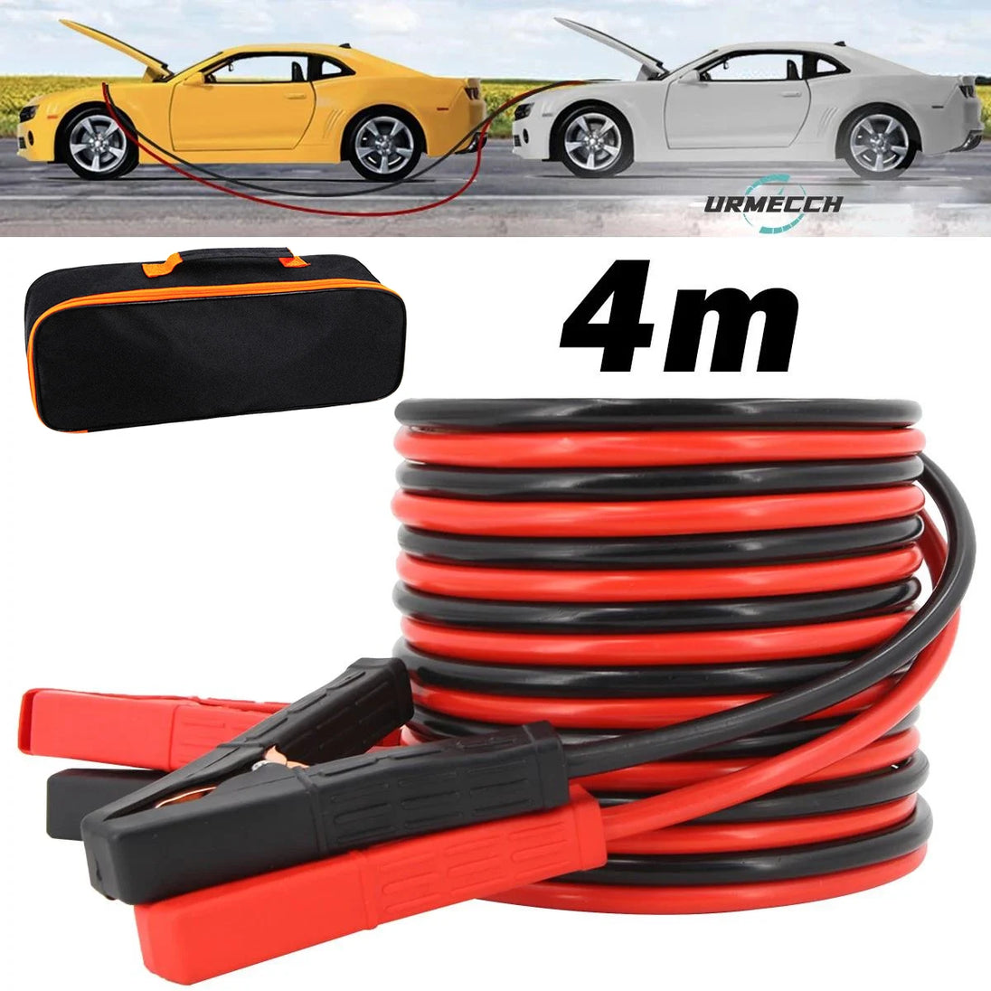 Car Emergency Power Start Cable Auto Battery Booster Jumper Copper Power Wire Kit Accessories For SUV Van RV Camper Bus-BeeSpareParts