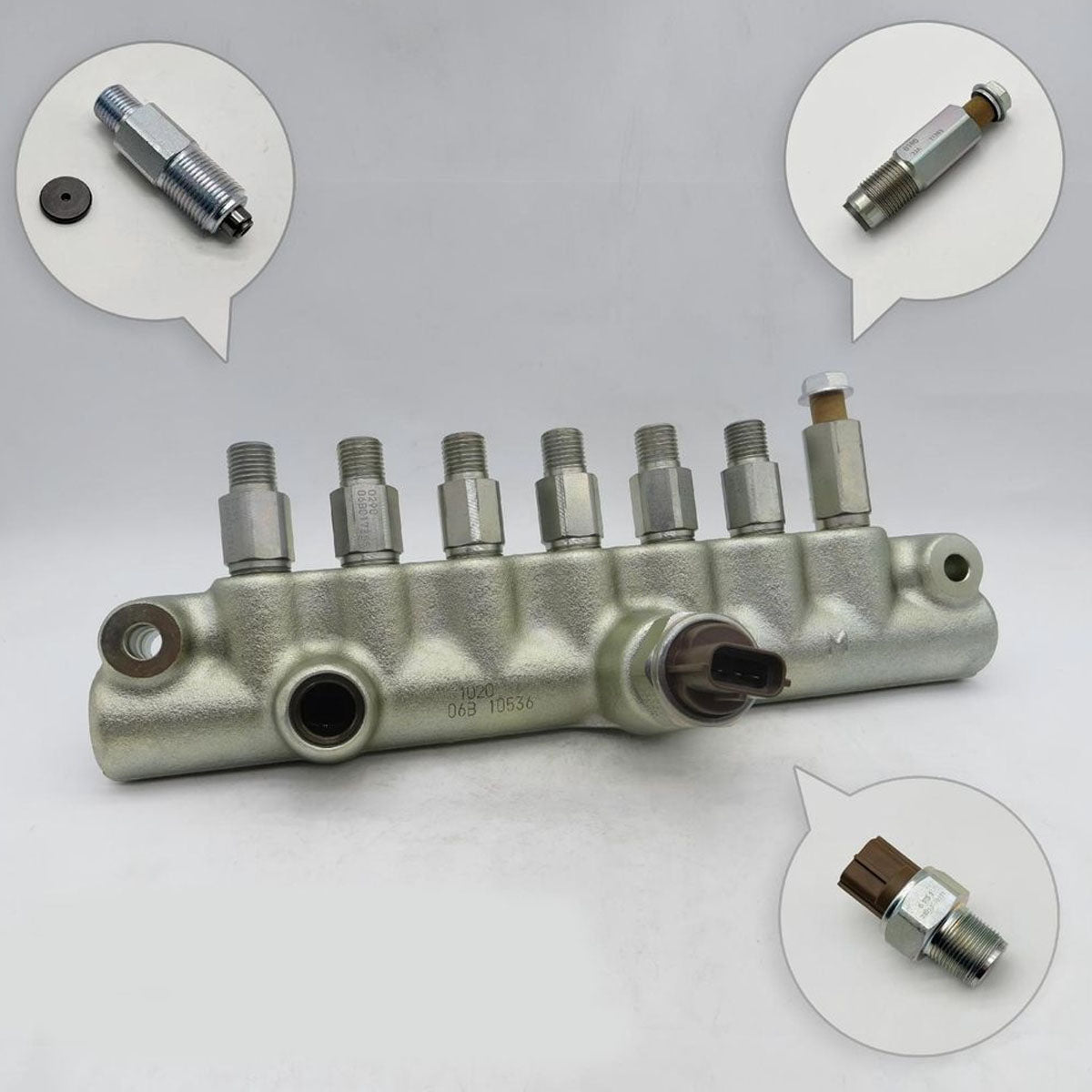  Common Rail Assembly 23810-E0020 for Hino Engine J08E Kobelco Excavator SK350-8 SK330-8 SK350LC-8 SK350-9