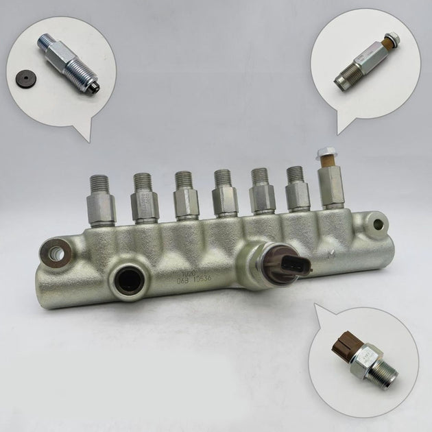  Common Rail Assembly 23810-E0020 for Hino Engine J08E Kobelco Excavator SK350-8 SK330-8 SK350LC-8 SK350-9
