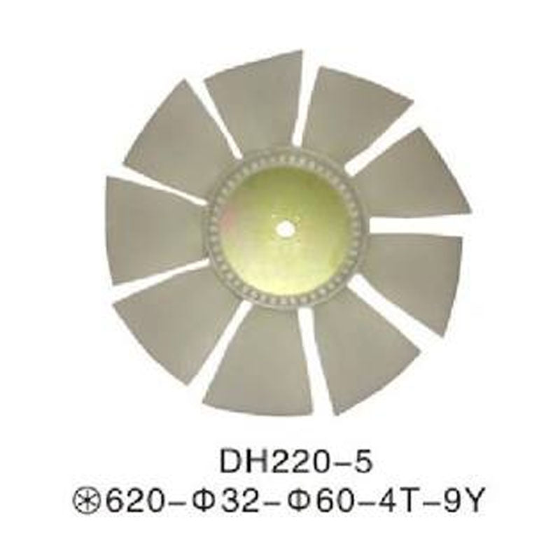  For Doosan Daewoo Excavator DH220-5 Fan Blade