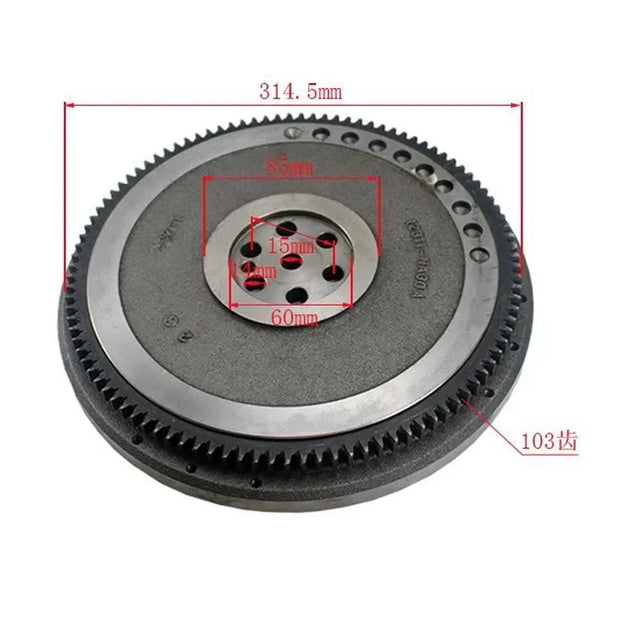 Diesel Engine QD32/1F2 Flywheel Assy With Ring Gear-BeeSpareParts