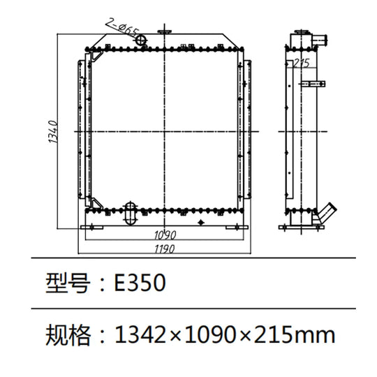 E350 E350L Radiator Excavator Water Tank For CAT Excavator-BeeSpareParts