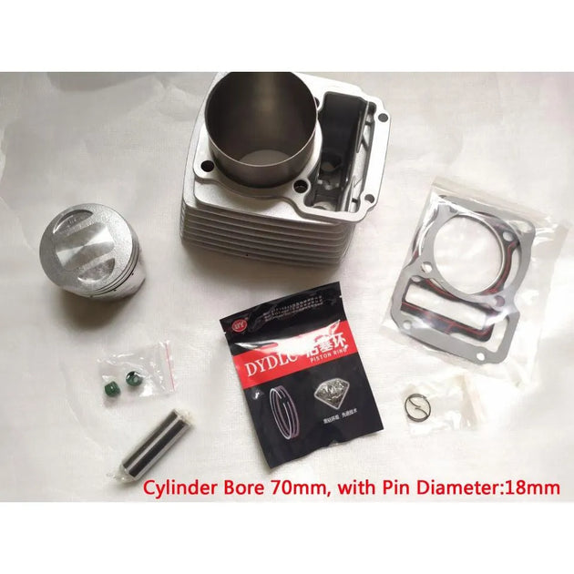 Engine Cylinder Kit Cylinder 70mm Piston Set For Zongshen CG300(2 Models For Choose)-BeeSpareParts