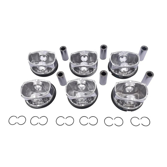 Engine Pistons & Rings Set for Jaguar XE XF XJ Range Rover Discovery 3.0 SC V6 LR062617-BeeSpareParts