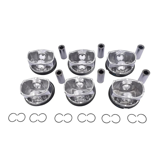 Engine Pistons & Rings Set for Jaguar XE XF XJ Range Rover Discovery 3.0 SC V6 LR062617-BeeSpareParts
