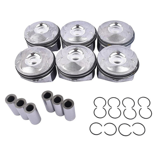 Engine Pistons & Rings Set for Jaguar XE XF XJ Range Rover Discovery 3.0 SC V6 LR062617-BeeSpareParts