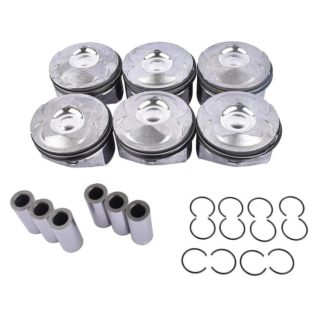 Engine Pistons & Rings Set for Jaguar XE XF XJ Range Rover Discovery 3.0 SC V6 LR062617-BeeSpareParts
