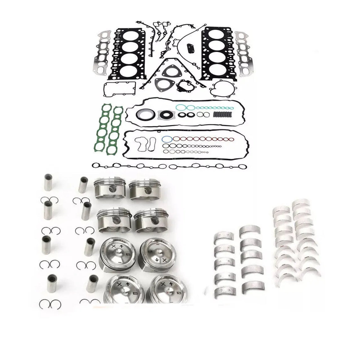 Engine Rebuild Overhaul Pistons Bearing Shells Kit for Porsche Cayenne Turbo 4.5 M48.50-BeeSpareParts