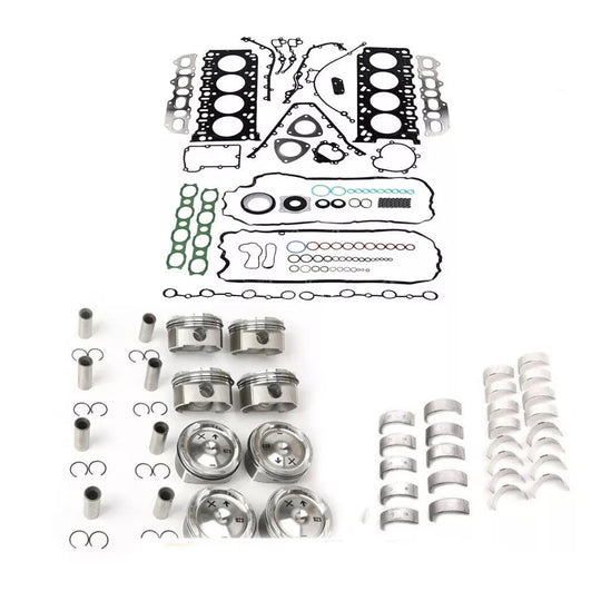 Engine Rebuild Overhaul Pistons Bearing Shells Kit for Porsche Cayenne Turbo 4.5 M48.50-BeeSpareParts