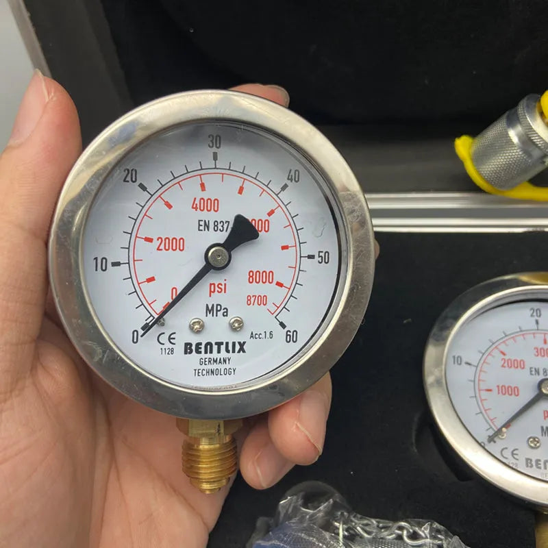 Excavator High precision hydraulic oil pressure gauge Hydraulic repair box set Excavator pilot pump detection instrument-BeeSpareParts