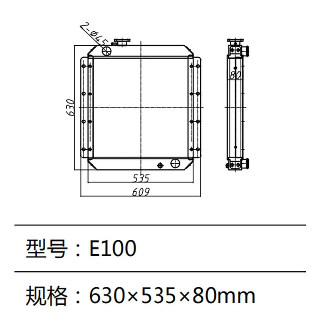Excavator Water Tank E100 Radiator For CAT Excavator-BeeSpareParts