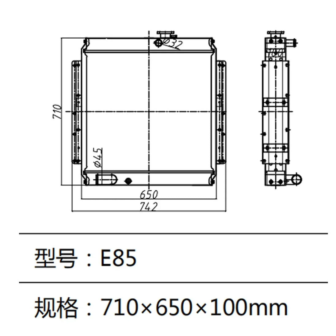 Excavator Water Tank E85 Radiator For CAT Excavator-BeeSpareParts