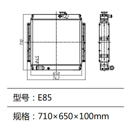Excavator Water Tank E85 Radiator For CAT Excavator-BeeSpareParts