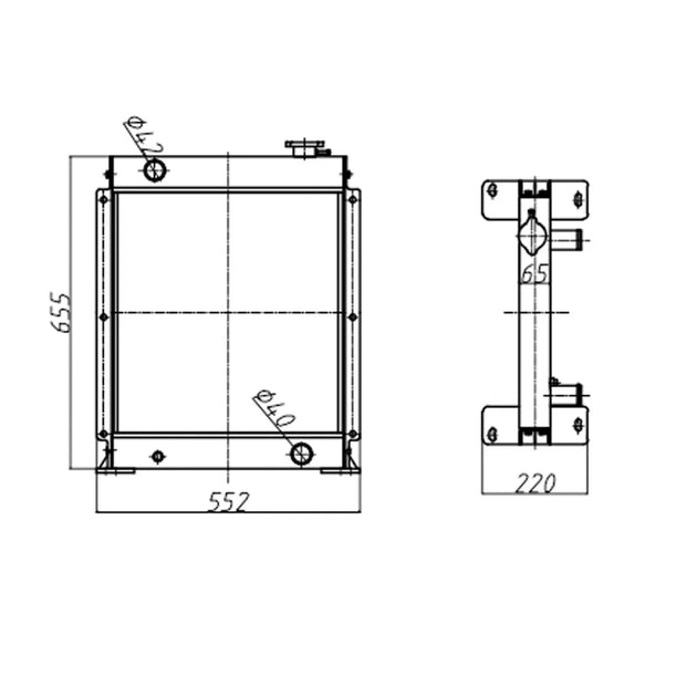 Fits For LinGong SDLG60 Excavator Water Tank Radiator-BeeSpareParts