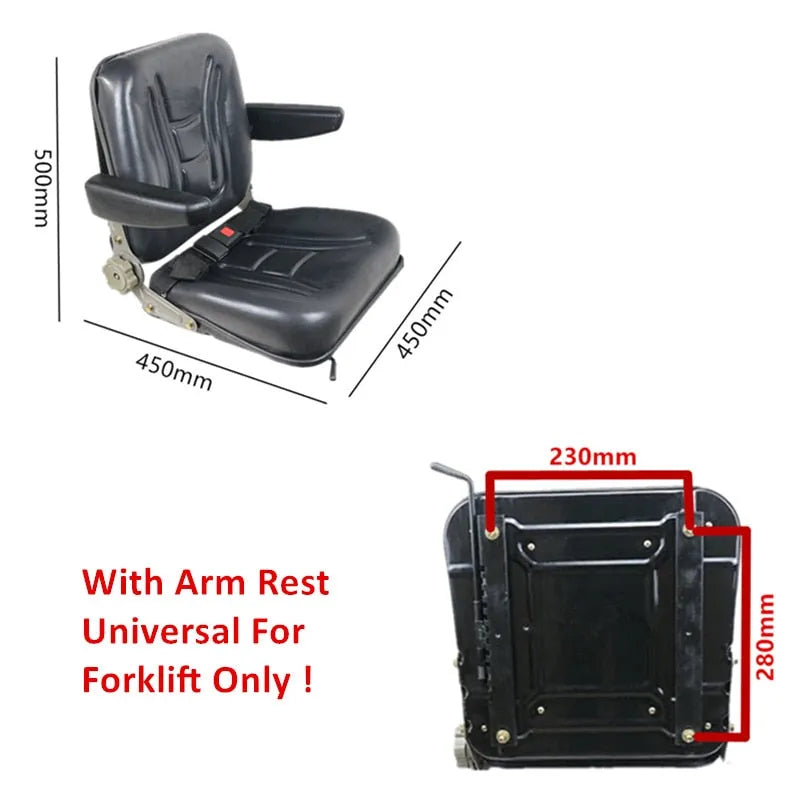 Forklift Seat With Armrest and Safety Belt For Forklift Truck,Tractor,Skid Loader-BeeSpareParts
