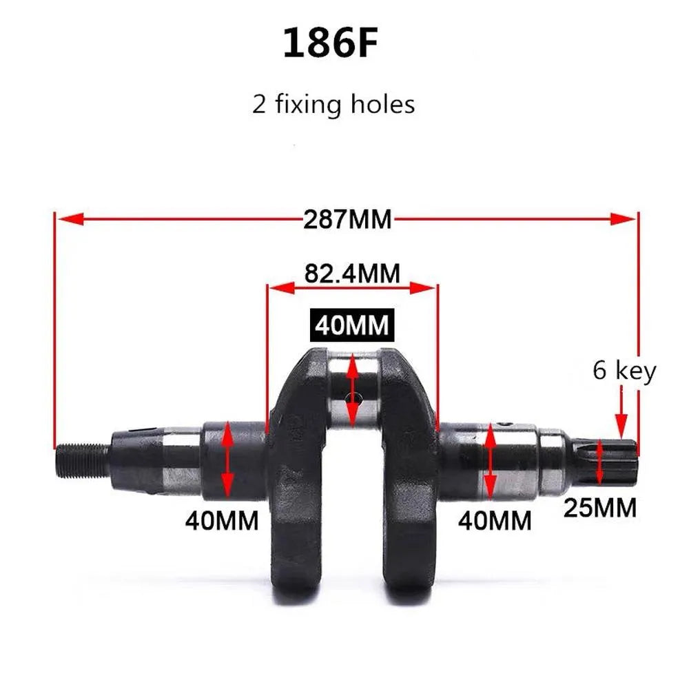 Generator 178F 186FA 188F 192F Taper Crankshaft Assembly 3/5KW 8kw Central Shaft-BeeSpareParts