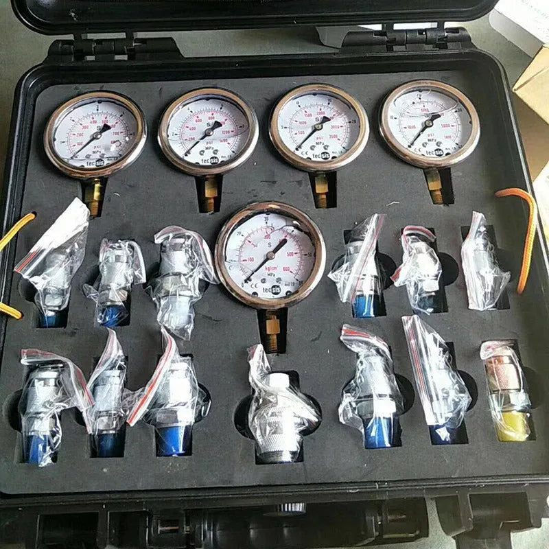 Hydraulic Pressure Gauge Set Diagnostic Test Kits For Excavator Engine Parts-BeeSpareParts