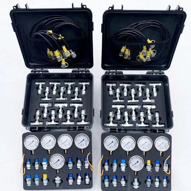 Hydraulic Pressure Gauge Set Diagnostic Test Kits For Excavator Engine Parts Pressure Diagnostic Tool-BeeSpareParts