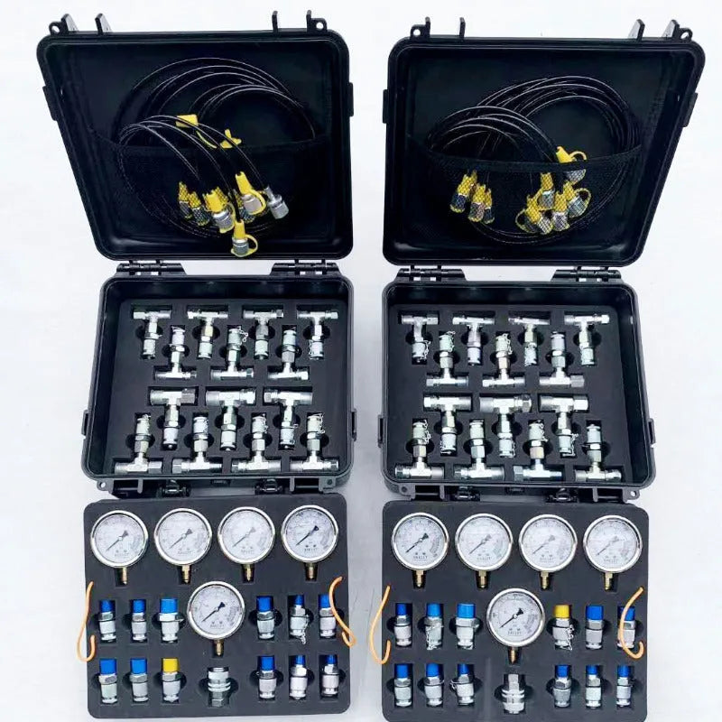 Hydraulic Pressure Gauge Set Diagnostic Test Kits For Excavator Engine Parts Pressure Diagnostic Tool-BeeSpareParts