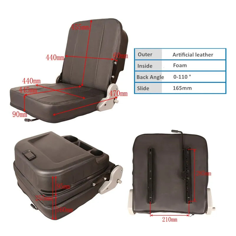 Add a Middle Big Seat With Cup Holder Beside Truck Driver Seat For Truck and RV-Replacement Aftermarket Parts